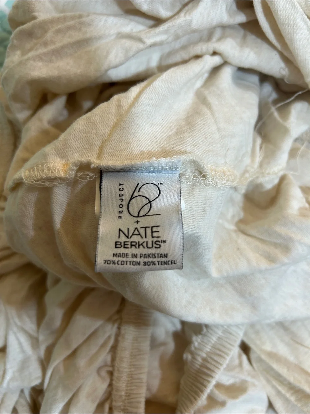 Nate Berkus Cream Jersey Knit Sheet Set /2pillowcases King